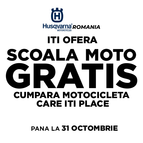 Husqvarna Romania iti ofera SCOALA MOTO GRATIS